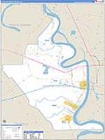 W. Baton Rouge Parish (), La Carrier Route Wall Map